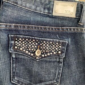 Express Stella Boot jeans, size 10, low rise, pocket detail